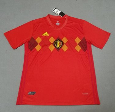 Custom Belgium Home Soccer 2018 World Cup Jersey Red Size S M L XL