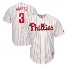 Bryce Harper #3 Philadelphia Phillies Cool Base Player Men's Jersey White Size M