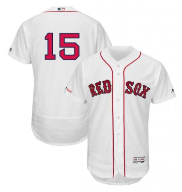 Dustin Pedroia #15 Boston Red Sox Flex Base Collection Player Men's Jersey White Size L