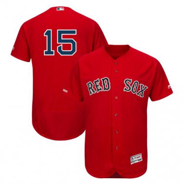 Dustin Pedroia #15 Boston Red Sox Flex Base Collection Player Men's Jersey Scarlet Size M