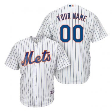 Custom New York Mets Cool Base Men's Jersey White M L XL XXL XXXL
