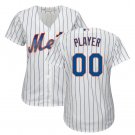 Custom New York Mets Cool Base Women's Jersey White Size S M L XL XXL