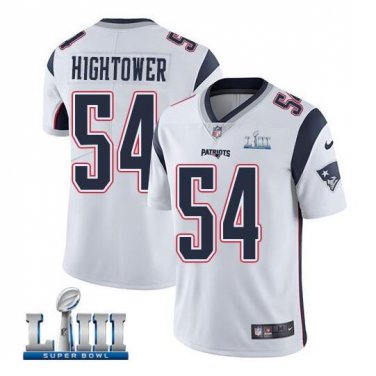 Dont'a Hightower #54 New England Patriots 2019 Super Bowl LIII Limited Jersey Men's White Size XXXL