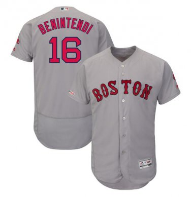 Andrew Benintendi #16 Boston Red Sox Flex Base Collection Player Men's Jersey Gray Size XXL