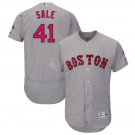 Chris Sale #41 Boston Red Sox Flex Base Collection Player Men's Jersey Gray Size XXXL