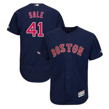 Chris Sale #41 Boston Red Sox Flex Base Collection Player Men's Jersey Navy Size XL