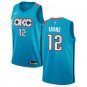 Steven Adams #12 Oklahoma City Thunder 2018/19 Swingman Men's Jersey City Edition Turquoise Size M