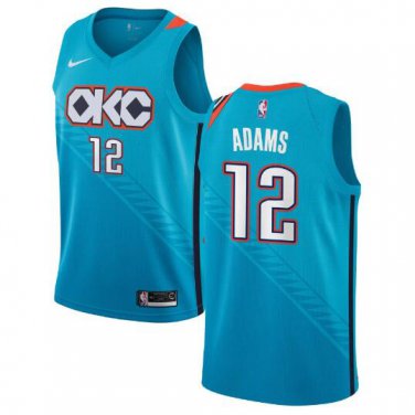 Steven Adams #12 Oklahoma City Thunder 2018/19 Swingman Men's Jersey City Edition Turquoise Size L