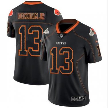 Odell Beckham Jr #13 Cleveland Browns Limited Player Jersey Men's Black Shadow Size XL