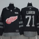 Dylan Larkin #71 Detroit Red Wings 100th Anniversary Player Men's Jersey Black Size XXXL