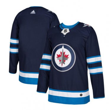 Winnipeg Jets Home Blank Men's Jersey Navy Size XL
