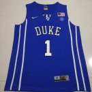 Zion Williamson #1 Duke Blue Devils Basketball Jersey Blue Size XL