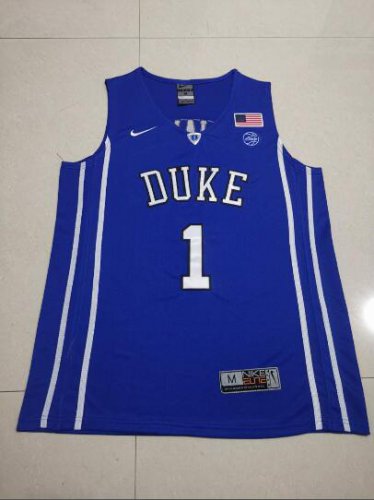 Zion Williamson #1 Duke Blue Devils Basketball Jersey Blue Size XL