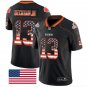 Odell Beckham Jr #13 Cleveland Browns Limited Player Jersey Men's Black USA Flag Size XL