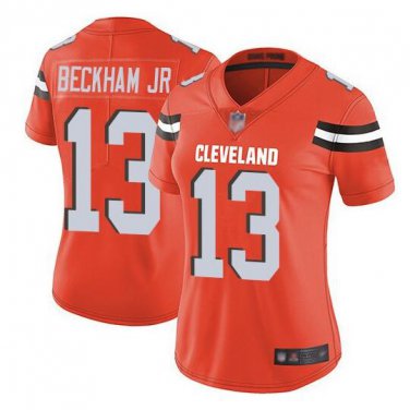 Odell Beckham jr #13 Cleveland Browns Limited Player Jersey Women's Orange Size XXL