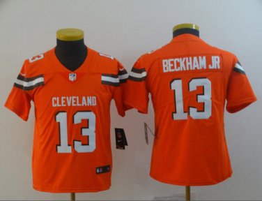 Odell Beckham jr #13 Cleveland Browns Limited Player Jersey Youth Orange Size S