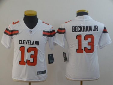 Odell Beckham jr #13 Cleveland Browns Limited Player Jersey Youth White Size M