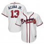 Ronald Acuña Jr. #13 Atlanta Braves 2019 Home Cool Base Player Men's Jersey White Size XXXL