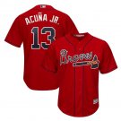 Ronald Acuña Jr. #13 Atlanta Braves 2019 Home Cool Base Player Men's Jersey Scarlet Size XL
