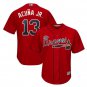 Ronald Acuña Jr. #13 Atlanta Braves 2019 Home Cool Base Player Men's Jersey Scarlet Size XL