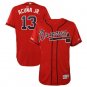 Ronald Acuña Jr. #13 Atlanta Braves 2019 Collection Flex Base Player Men's Jersey Scarlet Size M