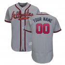 Custom Atlanta Braves 2019 Collection Flex Base Men's Jersey Gray Size M L XL XXL XXXL