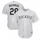 Nolan Arenado #28 Colorado Rockies Cool Base Player Men's Jersey White Size M