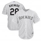 Nolan Arenado #28 Colorado Rockies Cool Base Player Men's Jersey White Size XL