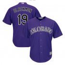 Charlie Blackmon #19 Colorado Rockies Cool Base Player Men's Jersey Purple Size XXL