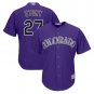 Trevor Story #27 Colorado Rockies Cool Base Player Men's Jersey Purple Size L