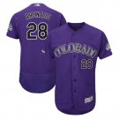 Nolan Arenado #28 Colorado Rockies Home Collection Flex Base Player Men's Jersey Purple Size L