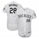 Nolan Arenado #28 Colorado Rockies Home Collection Flex Base Player Men's Jersey White Size M