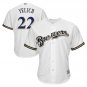 Christian Yelich #22 Milwaukee Brewers Cool Base Player Men's Jersey White New Size L