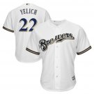 Christian Yelich #22 Milwaukee Brewers Cool Base Player Men's Jersey White New Size XL