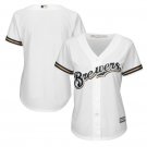 Milwaukee Brewers Cool Base Women's Jersey White Size XL