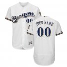 Custom Milwaukee Brewers Collection Flex Base Men's Jersey White Size M L XL XXL XXXL