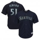 Ichiro Suzuki #51 Seattle Mariners Cool Base Player Men's Jersey Navy Size XL
