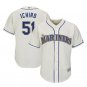 Ichiro Suzuki #51 Seattle Mariners Cool Base Player Men's Jersey Cream Size L