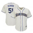 Ichiro Suzuki #51 Seattle Mariners Cool Base Player Men's Jersey Cream Size XXXL