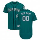 Custom Seattle Mariners Collection Flex Base Men's Jersey Aqua Size M L XL XXL XXXL