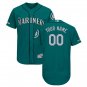 Custom Seattle Mariners Collection Flex Base Men's Jersey Aqua Size M L XL XXL XXXL