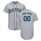 Custom Seattle Mariners Collection Flex Base Men's Jersey Gray Size M L XL XXL XXXL