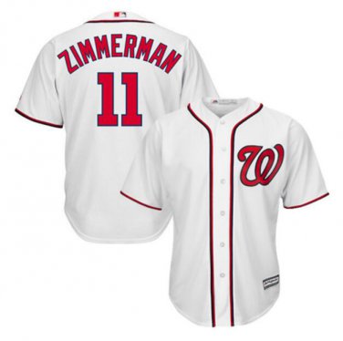 Ryan Zimmerman #11 Washington Nationals Cool Base Player Men's Jersey White Size L