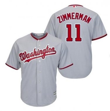 Ryan Zimmerman #11 Washington Nationals Cool Base Player Men's Jersey Gray Size M