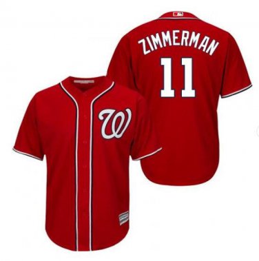 Ryan Zimmerman #11 Washington Nationals Cool Base Player Men's Jersey Red Size M