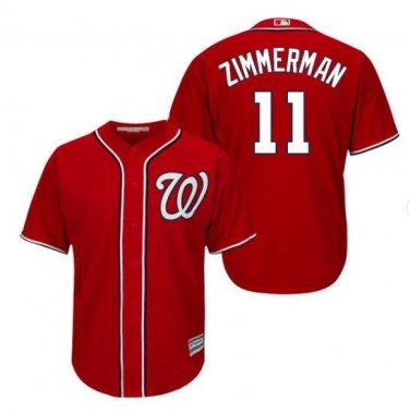 Ryan Zimmerman #11 Washington Nationals Cool Base Player Men's Jersey Red Size XXXL