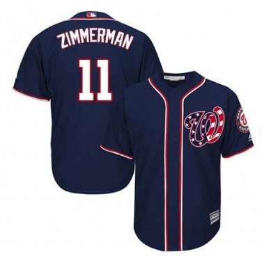 Ryan Zimmerman #11 Washington Nationals Cool Base Player Men's Jersey Navy Size XL