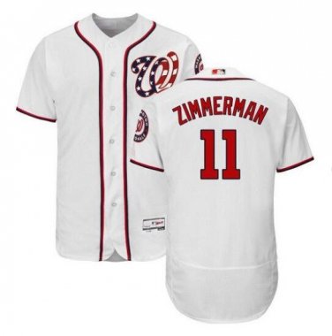 Ryan Zimmerman #11 Washington Nationals Flex Base Player Men's Jersey White Size XL