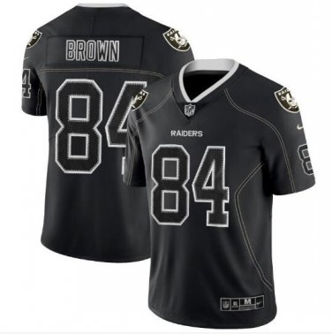 Antonio Brown #84 Oakland Raiders Limited Player Jersey Men's Black Shadow Size XL
