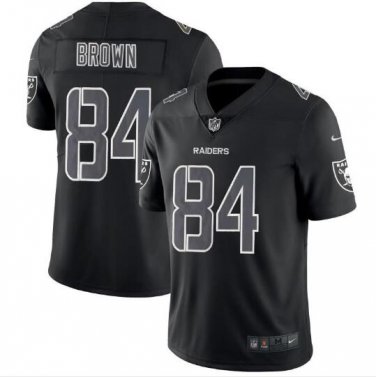 Antonio Brown #84 Oakland Raiders Limited Player Jersey Men's Black Hyphenation Size M